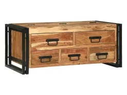 Mesa De Centro* Mesa de centro | Mesa de apoio | Mesa de café com gaveta Madeira de acácia maciça Castanho
