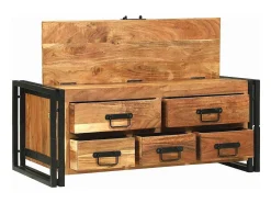 Mesa De Centro* Mesa de centro | Mesa de apoio | Mesa de café com gaveta Madeira de acácia maciça Castanho