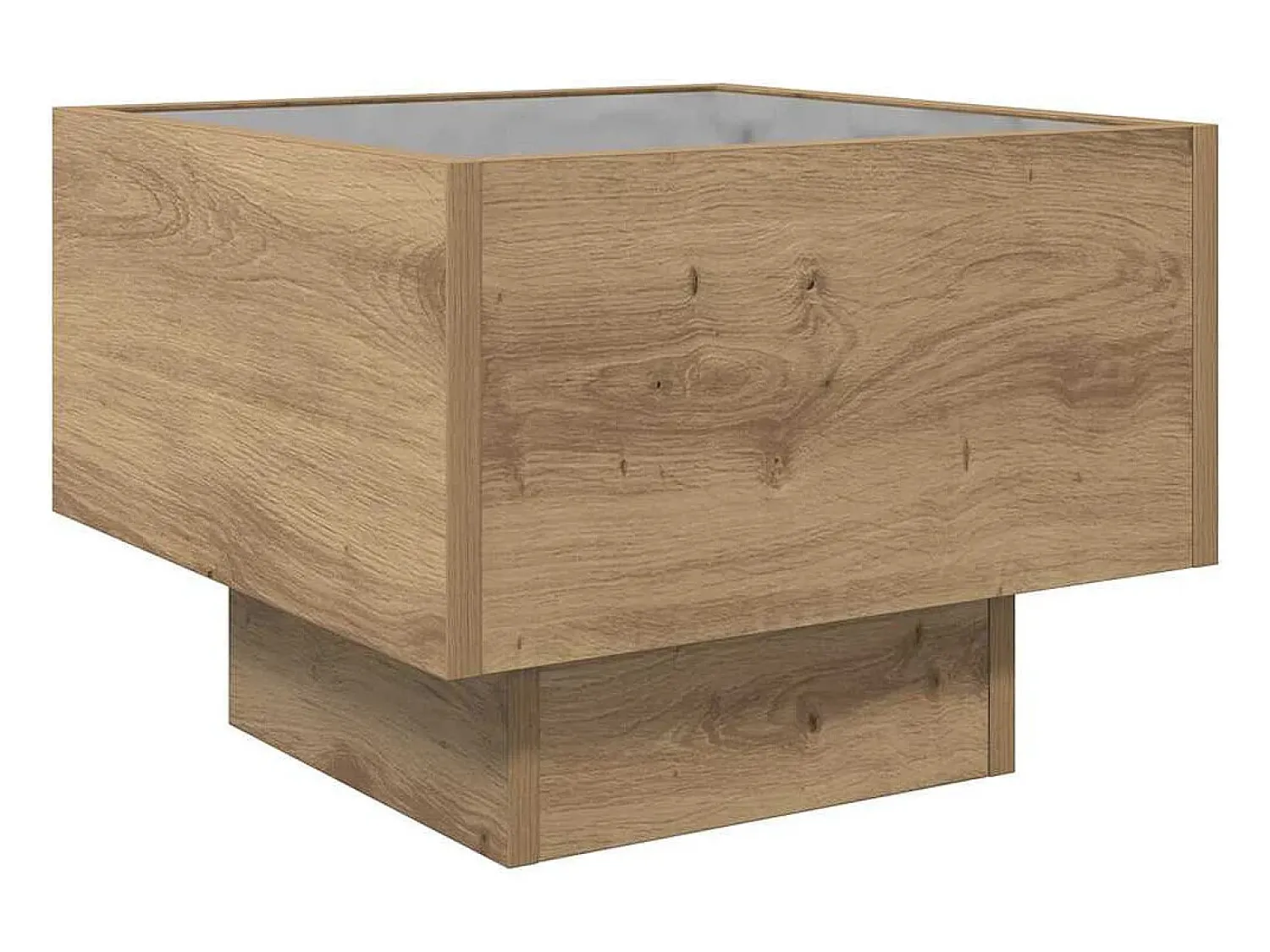 Mesa De Centro| Mesa de centro | Mesa de apoio carvalho artisiano 40x40x30 cm Castanho