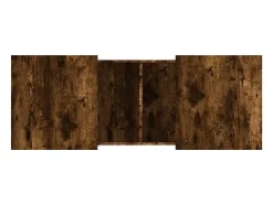 Mesa de centro | Mesa de apoio 100x55x40 cm derivados madeira carvalho fumado Castanho