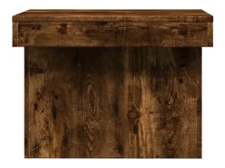 Mesa de centro | Mesa de apoio 100x55x40 cm derivados madeira carvalho fumado Castanho