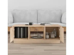 Mesa De Centro| Mesa de centro | Mesa de apoio | Mesa de café 100x50x35 cm pinho maciço Castanho