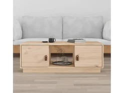 Mesa De Centro| Mesa de centro | Mesa de apoio | Mesa de café 100x50x35 cm pinho maciço Castanho