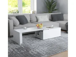 Mesa De Centro| Mesa de centro | Mesa de apoio 150x50x35 cm derivados de madeira Branco