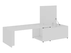 Mesa De Centro| Mesa de centro | Mesa de apoio 150x50x35 cm derivados de madeira Branco