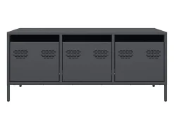 Clearance Mesa de centro | Mesa de apoio | Mesa de café 101.5x50x43.5 cm aço laminado a frio antracite Preto