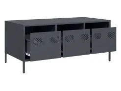 Clearance Mesa de centro | Mesa de apoio | Mesa de café 101.5x50x43.5 cm aço laminado a frio antracite Preto