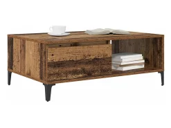 Mesa De Centro* Mesa de centro | Mesa de apoio Madeira antiga 90x60x35 cm Castanho