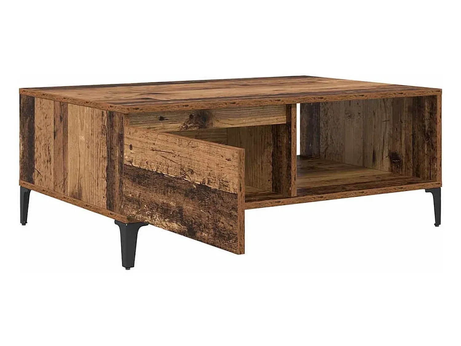 Mesa De Centro* Mesa de centro | Mesa de apoio Madeira antiga 90x60x35 cm Castanho