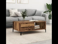 Mesa De Centro* Mesa de centro | Mesa de apoio Madeira antiga 90x60x35 cm Castanho