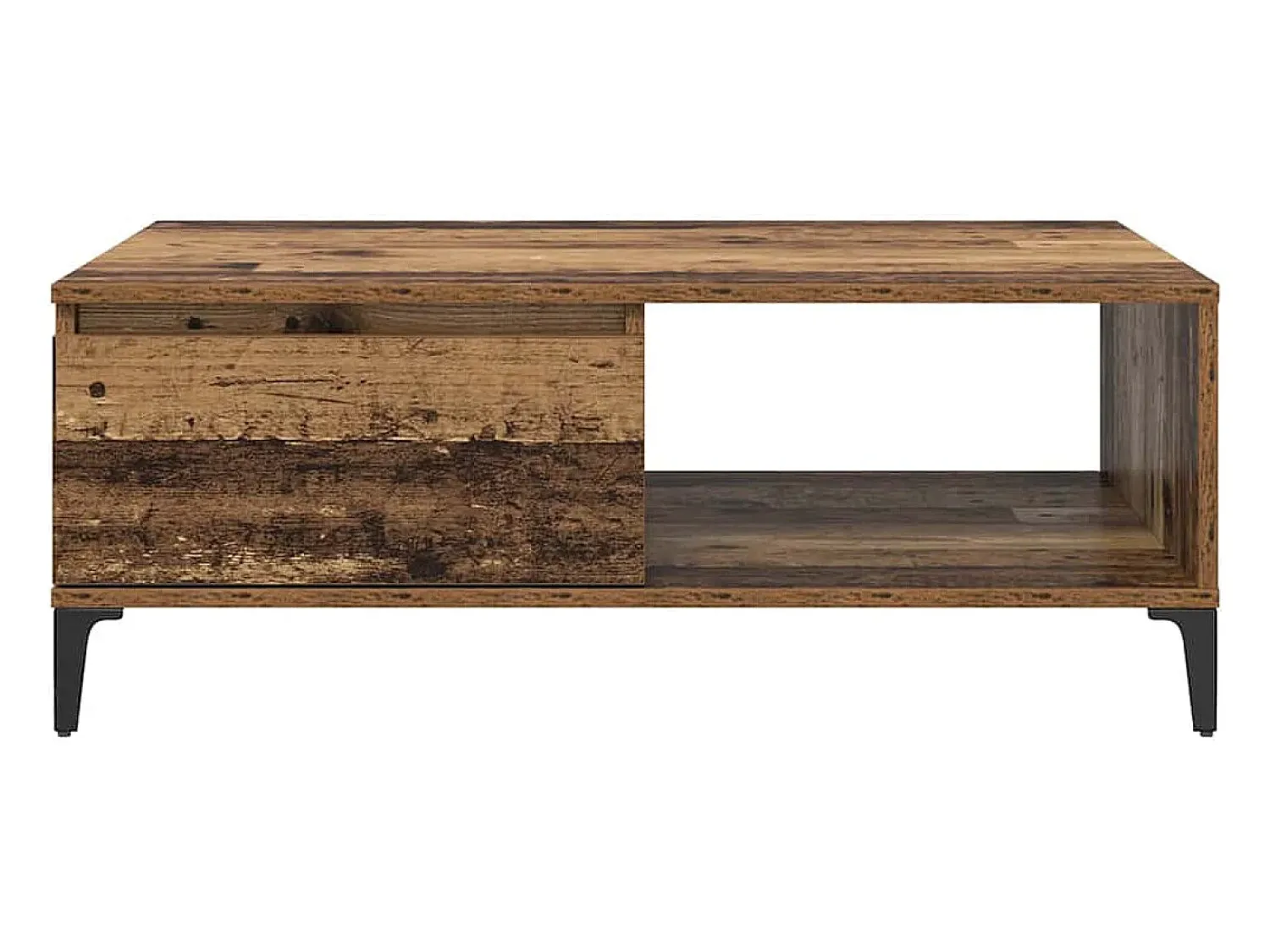 Mesa De Centro* Mesa de centro | Mesa de apoio Madeira antiga 90x60x35 cm Castanho
