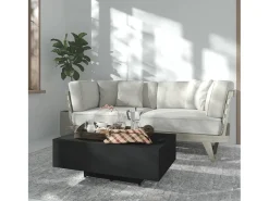 Clearance Mesa de centro | Mesa de apoio 85x55x31 cm derivados de madeira Preto
