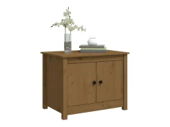 Mesa De Centro| Mesa de centro | Mesa de apoio 71x49x55 cm pinho maciço mel Castanho