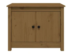 Mesa De Centro| Mesa de centro | Mesa de apoio 71x49x55 cm pinho maciço mel Castanho