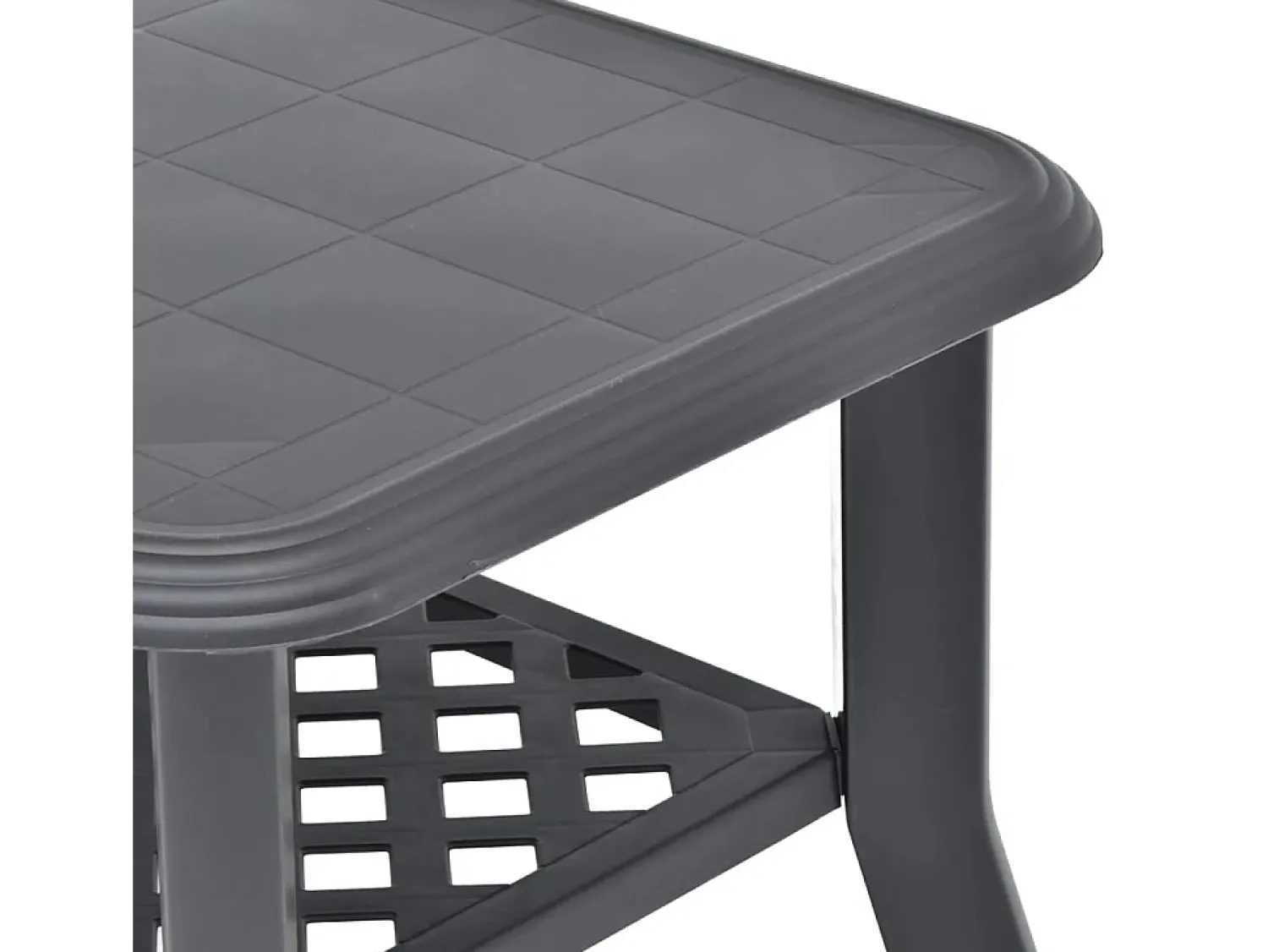 Mesa De Centro* Mesa de centro | Mesa de apoio | Mesa de café 90x60x46 cm plástico antracite Preto