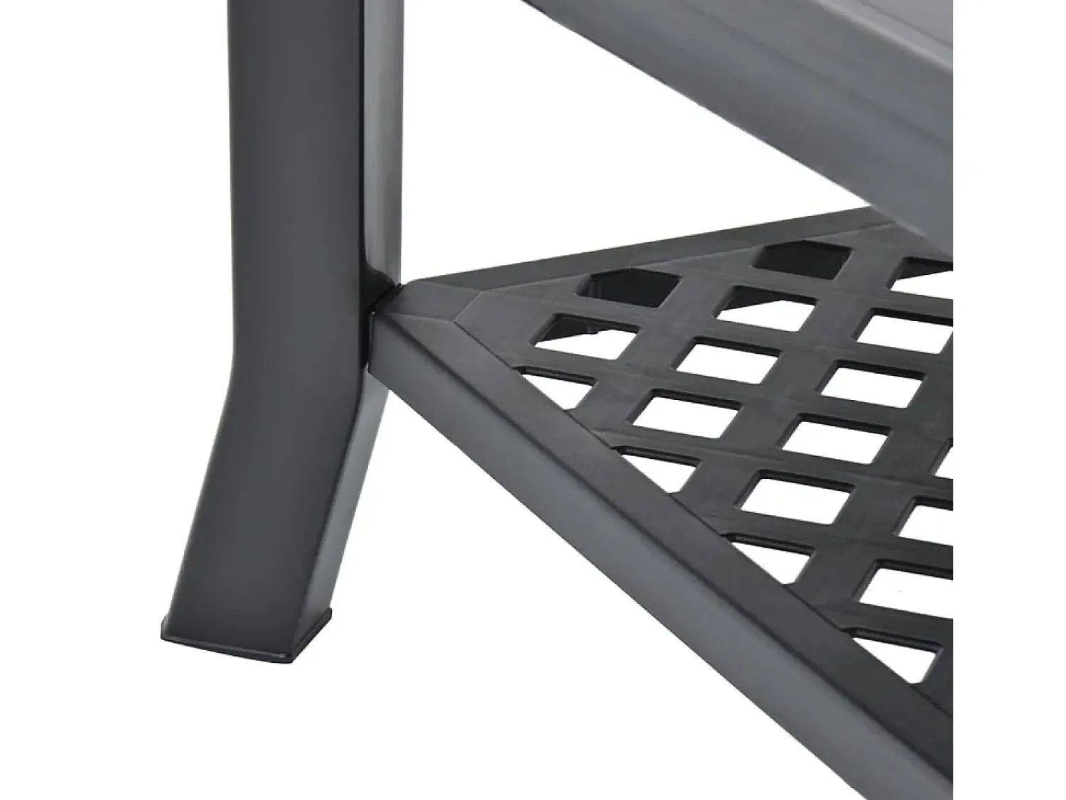 Mesa De Centro* Mesa de centro | Mesa de apoio | Mesa de café 90x60x46 cm plástico antracite Preto