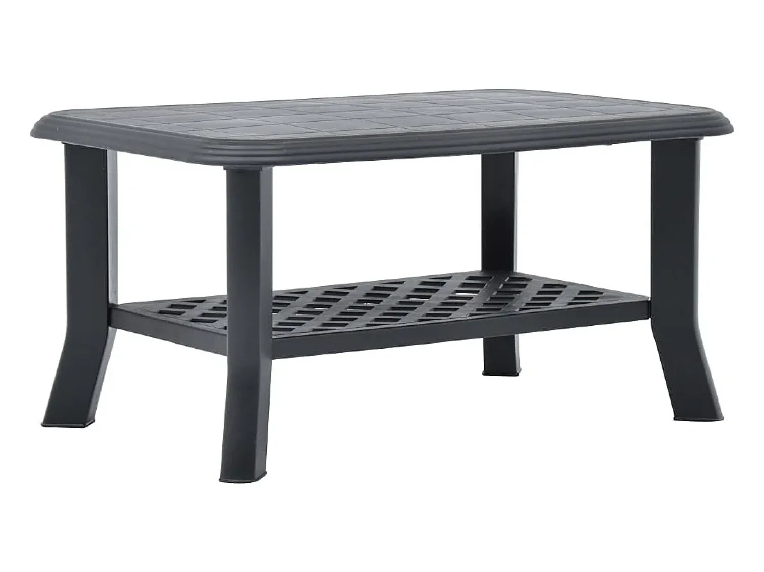 Mesa De Centro* Mesa de centro | Mesa de apoio | Mesa de café 90x60x46 cm plástico antracite Preto