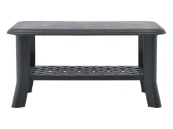 Mesa De Centro* Mesa de centro | Mesa de apoio | Mesa de café 90x60x46 cm plástico antracite Preto