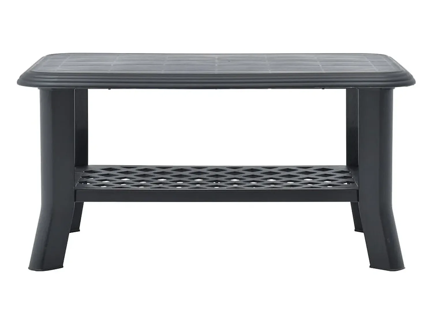 Mesa De Centro* Mesa de centro | Mesa de apoio | Mesa de café 90x60x46 cm plástico antracite Preto