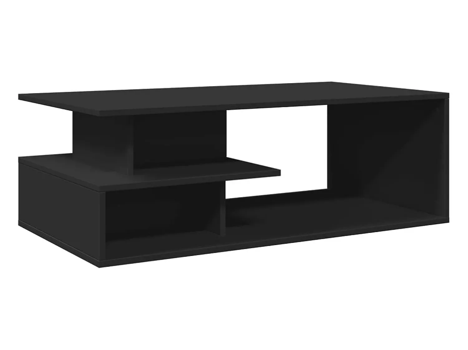 Mesa De Centro| Mesa de centro | Mesa de apoio 102x55x35 cm derivados de madeira Preto