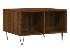 Mesa De Centro| Mesa de centro | Mesa de apoio 60x50x36.5cm derivados madeira carvalho Castanho