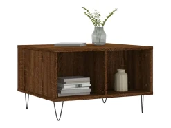 Mesa De Centro| Mesa de centro | Mesa de apoio 60x50x36.5cm derivados madeira carvalho Castanho