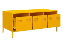 Mesa De Centro* Mesa de centro | Mesa de apoio 101.5x50x43.5 cm aço laminado frio mostarda Amarelo