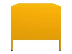 Mesa De Centro* Mesa de centro | Mesa de apoio 101.5x50x43.5 cm aço laminado frio mostarda Amarelo