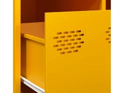 Mesa De Centro* Mesa de centro | Mesa de apoio 101.5x50x43.5 cm aço laminado frio mostarda Amarelo