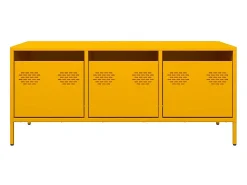 Mesa De Centro* Mesa de centro | Mesa de apoio 101.5x50x43.5 cm aço laminado frio mostarda Amarelo