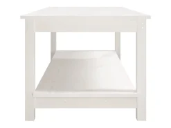 Mesa De Centro* Mesa de centro | Mesa de apoio 110x55x45 cm madeira de pinho maciça Branco