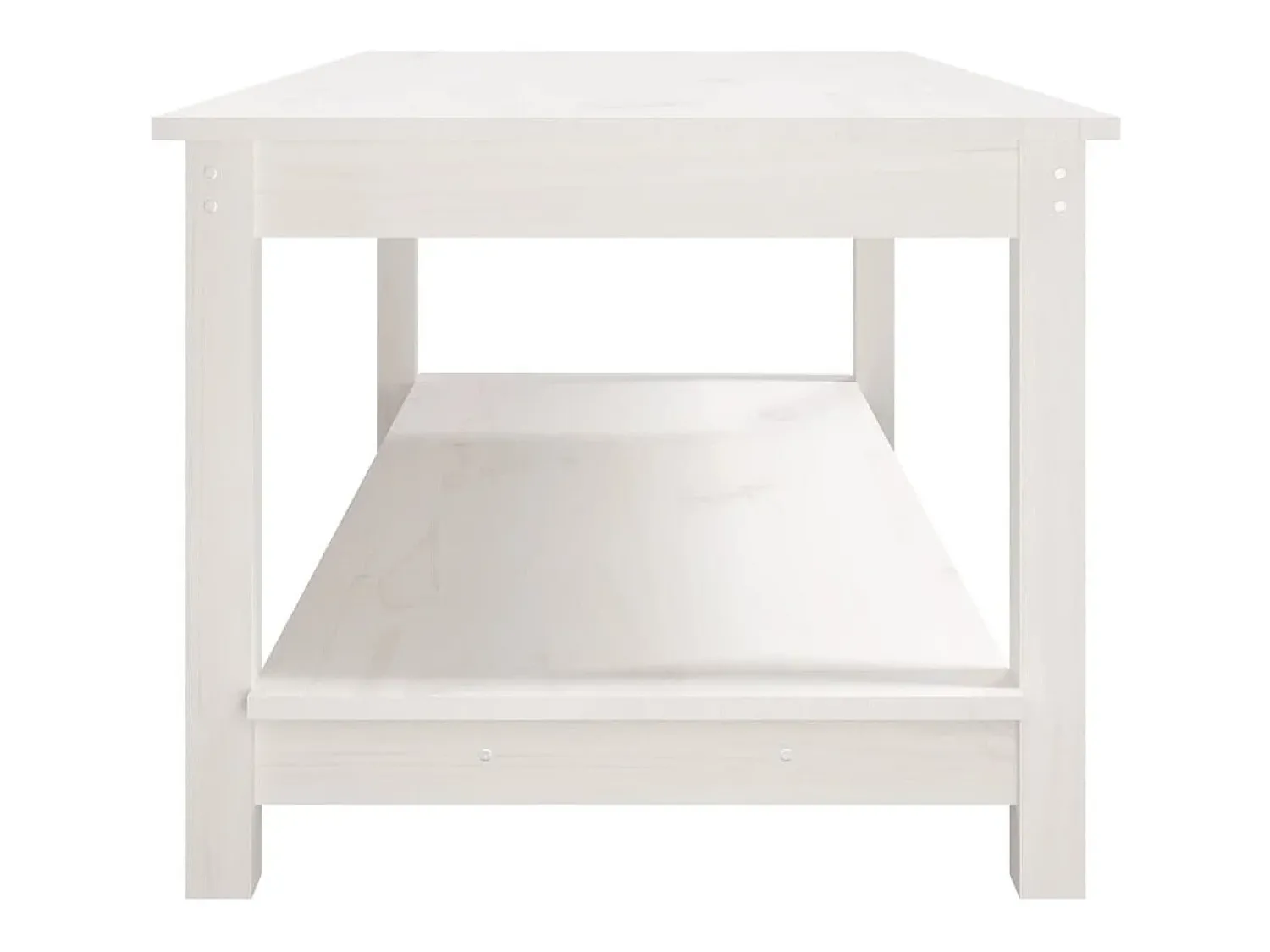 Mesa De Centro* Mesa de centro | Mesa de apoio 110x55x45 cm madeira de pinho maciça Branco