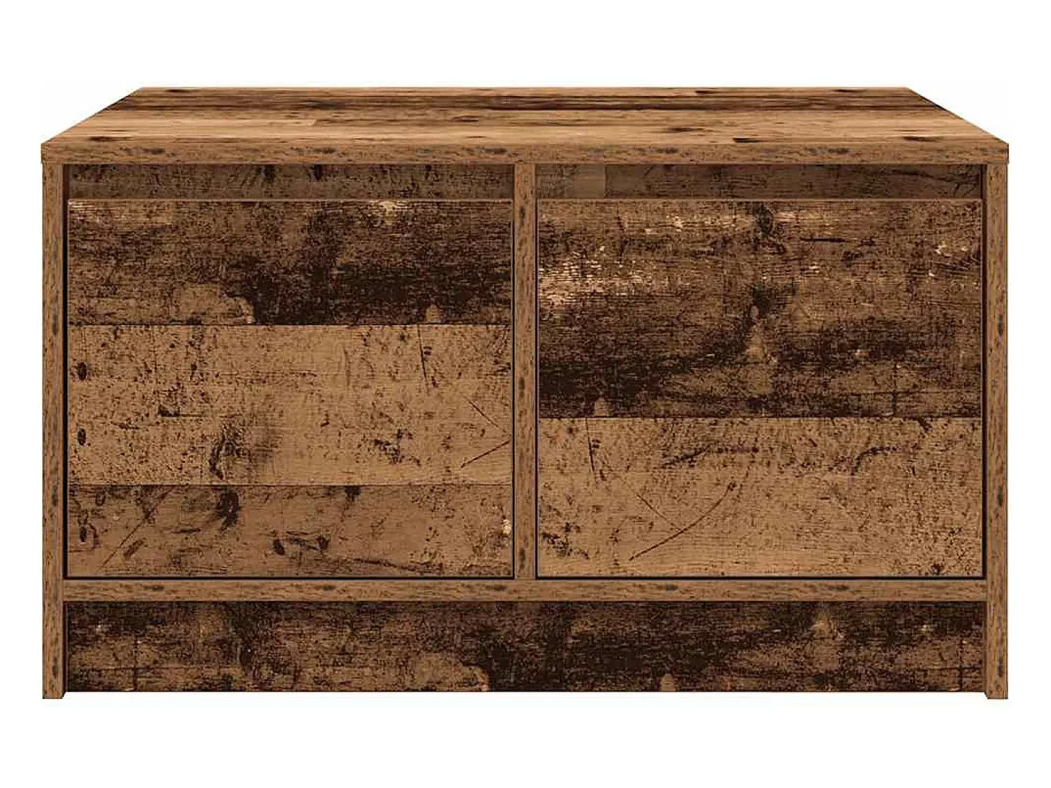 Mesa de centro | Mesa de apoio com gavetas 70.5x70x40 cm madeira velha^ Mesa De Centro