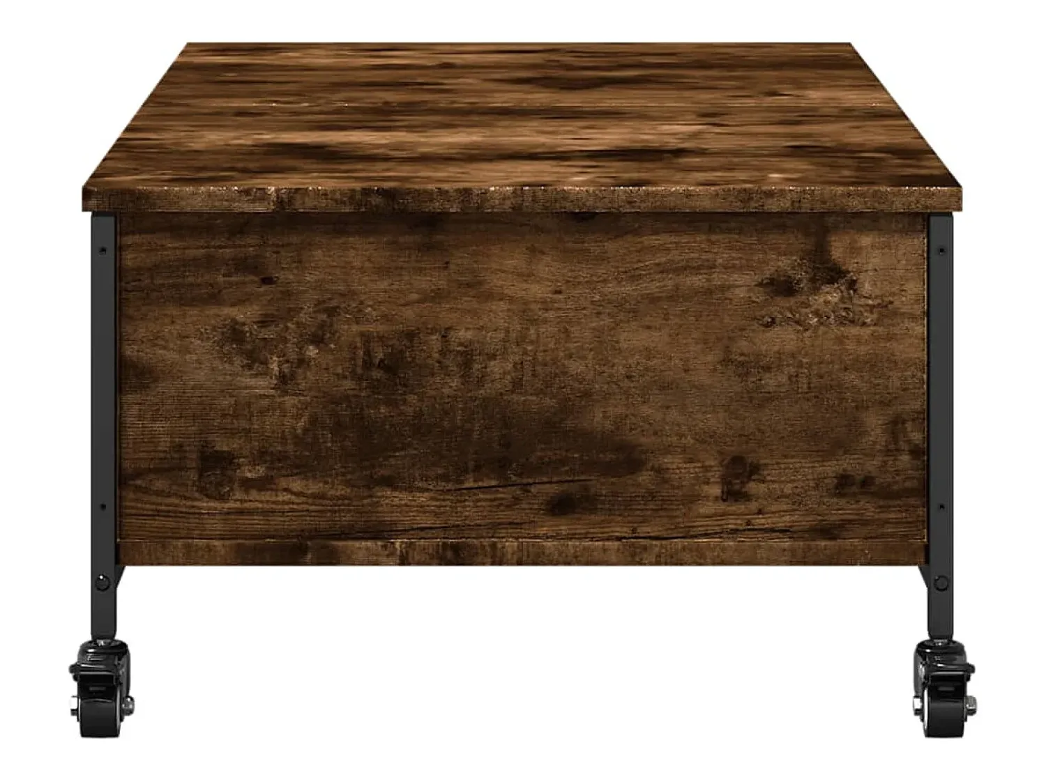 Mesa de centro | Mesa de apoio com rodas derivados de madeira carvalho fumado^ Mesa De Centro