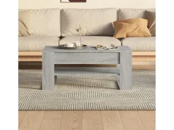 Outlet Mesa de centro | Mesa de apoio 102x55x45 cm madeira processada sonoma cinza Cinzento