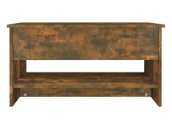Mesa De Centro| Mesa de centro | Mesa de apoio 80x50x40 cm derivados de madeira carvalho fumado Castanho