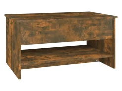 Mesa De Centro| Mesa de centro | Mesa de apoio 80x50x40 cm derivados de madeira carvalho fumado Castanho