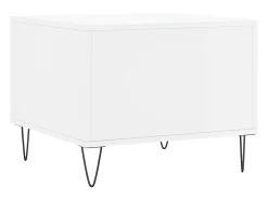 Mesa de centro | Mesa de apoio 50x50x40 cm madeira processada brilhante^ Mesa De Centro