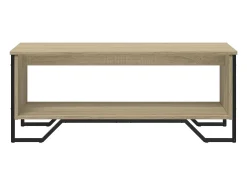 Mesa De Centro| Mesa de centro | Mesa de apoio 100x51x40 cm derivados madeira carvalho sonoma Castanho