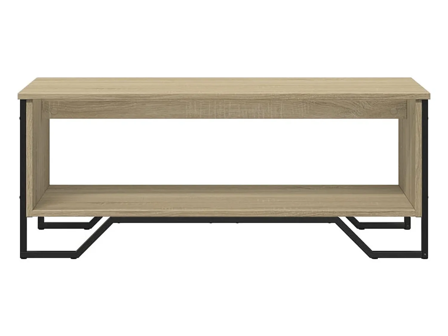 Mesa De Centro| Mesa de centro | Mesa de apoio 100x51x40 cm derivados madeira carvalho sonoma Castanho