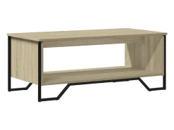 Mesa De Centro| Mesa de centro | Mesa de apoio 100x51x40 cm derivados madeira carvalho sonoma Castanho