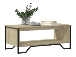 Mesa De Centro| Mesa de centro | Mesa de apoio 100x51x40 cm derivados madeira carvalho sonoma Castanho