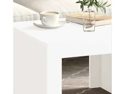 Mesa De Centro| Mesa de centro | Mesa de apoio 50x50x35 cm derivados madeira Branco
