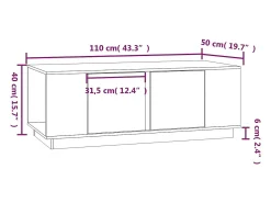Mesa de centro | Mesa de apoio 110x50x40 cm pinho maciço^ Mesa De Centro