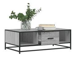 Mesa de centro | Mesa de apoio 100x57x35cm deriv. madeira/metal sonoma^ Mesa De Centro