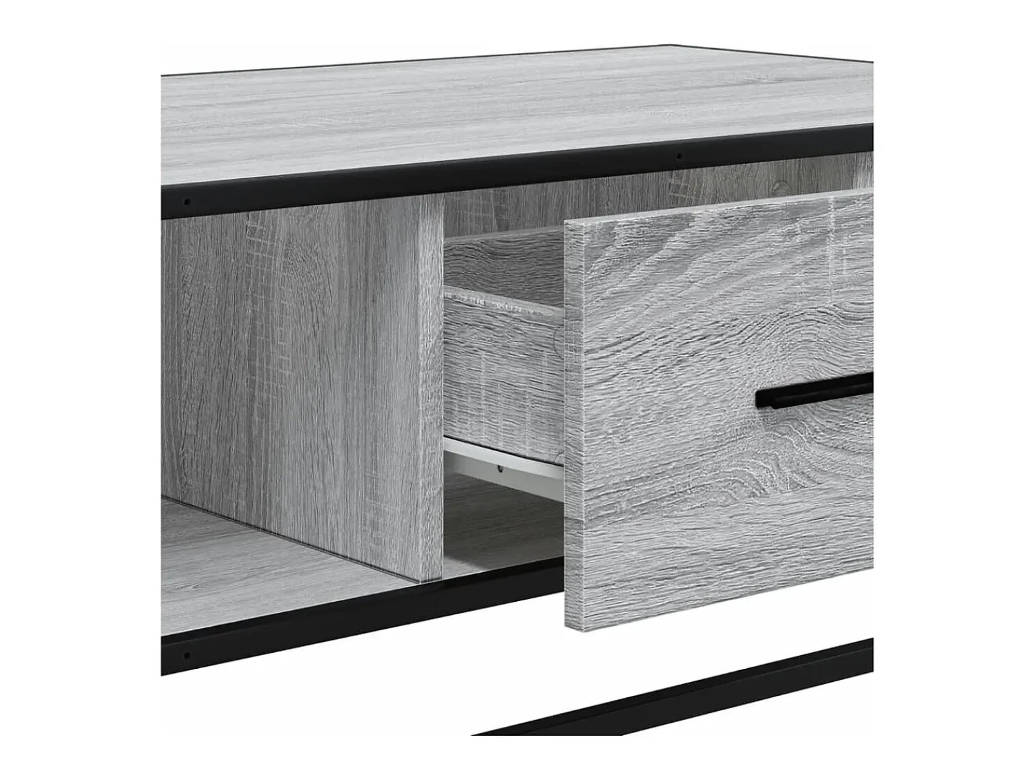 Mesa de centro | Mesa de apoio 100x57x35cm deriv. madeira/metal sonoma^ Mesa De Centro