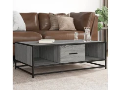 Mesa de centro | Mesa de apoio 100x57x35cm deriv. madeira/metal sonoma^ Mesa De Centro