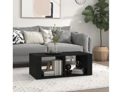 Online Mesa de centro | Mesa de apoio 100x50x36 cm derivados de madeira Preto