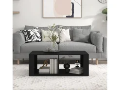 Online Mesa de centro | Mesa de apoio 100x50x36 cm derivados de madeira Preto