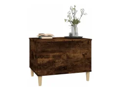Best Mesa de centro | Mesa de apoio 60x44.5x45 cm derivados madeira carvalho fumado Castanho